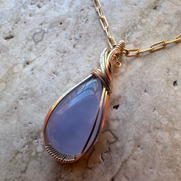 artifice jewelry Jewelry - 14k Gold Filled Chalcedony Necklace Pendant
